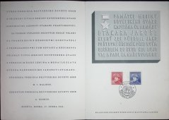 Pamětní list, Odhalení pamětní desky kpt. Otakaru Jarošovi