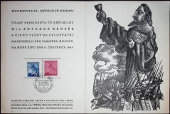 Pamětní list, Hus revoluci - revoluce Husovi