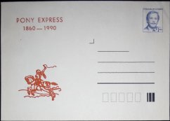 COB91, Prezident V. Havel, přítisk PONY Express 1860-1990