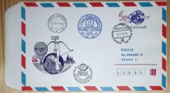 COB53A, PRAGA 1978, balony z Prahy, přitištěná adresa, POFIS, Praha 1