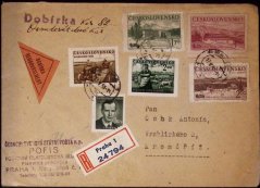 Doporučená dobírka (Praha 1 - Kroměříž), 1951
