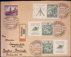 Doporučený dopis (Poděbrady - Praha-Bráník), 1938