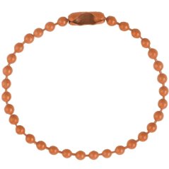 Kuličkový spojovací řetízek,  12 cm, oranžový
