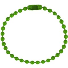 Kuličkový spojovací řetízek,  12 cm, zelený
