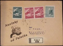 Doporučený dopis (Praha 6 - Kroměříž), 1947