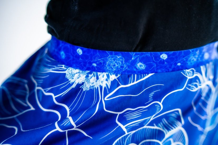 Modrá s květy - Velikost: M