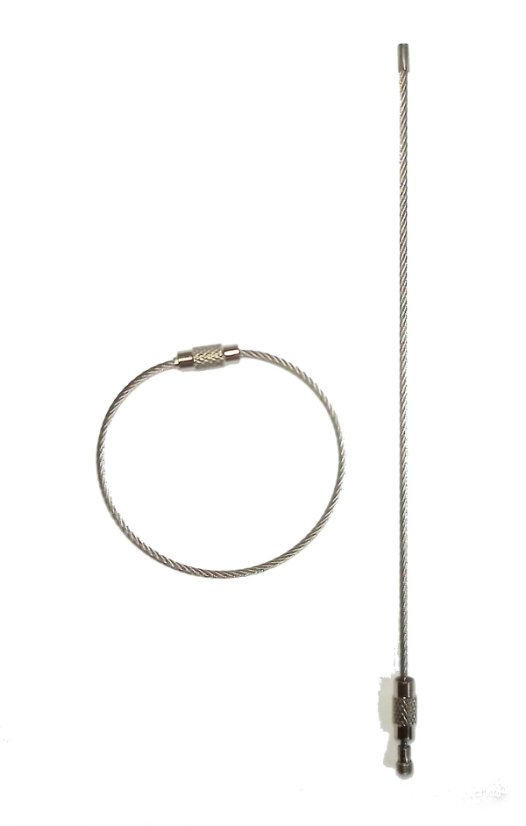 Ocelové lanko s uzávěrem, nerez