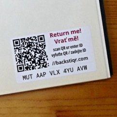 backstiQR samolepky, papír (10 ks na listu)