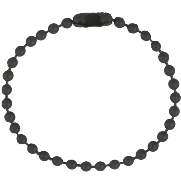 Kuličkový spojovací řetízek,  12 cm, černý