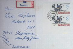 Celistvost, R-dopis, chybotisk R-nálepky Tovačov