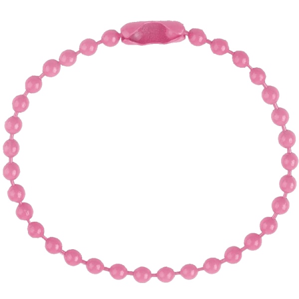 Kuličkový spojovací řetízek,  12 cm, růžová