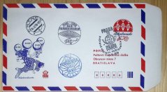 COB56B, PRAGA 1978, balony z Tábora, HB-BEK, razítko Chýnov