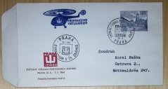 COB23,, Světová výstava poštovních známek Praga 1968, přepraveno vrtulníkem
