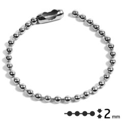 Kuličkový spojovací řetízek, 9 cm, nerez