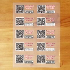 Štítky jsou dodávány na arších s 10 ks