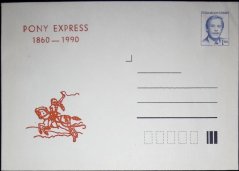 COB91, Prezident V. Havel, přítisk PONY Express 1860-1990