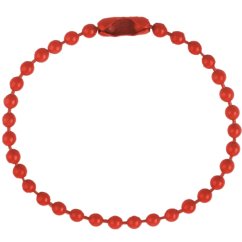 Kuličkový spojovací řetízek, 12 cm, červený