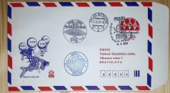 COB56B, PRAGA 1978, balony z Tábora, DZ-DZE, razítko Bechyně