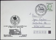 COB92, Prezident V. Havel, přítisk 100 let trati Valaqšské Meziříčí - Rožnov pod Radhoštěm