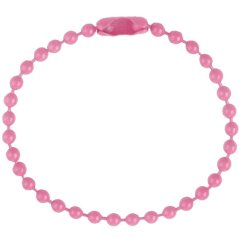 Kuličkový spojovací řetízek,  12 cm, růžová