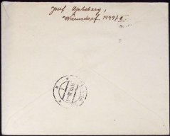 Expresní doporučený dopis (Varnsdorf - Praha-Vršovice), 1936