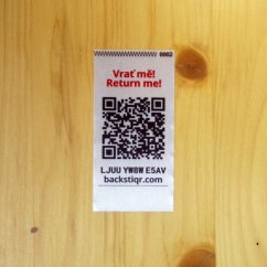 backstiQR textilní štítek (10 ks na archu)
