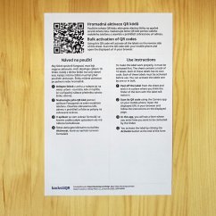 backstiQR samolepky, PET, matné, průhledné (10 ks na listu)