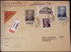 Doporučená dobírka (Praha 1 - Kroměříž), 1951