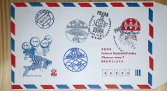 COB56B, PRAGA 1978, balony z Tábora, OK-2001, razítko Mladá Vožice, modrozelená barva